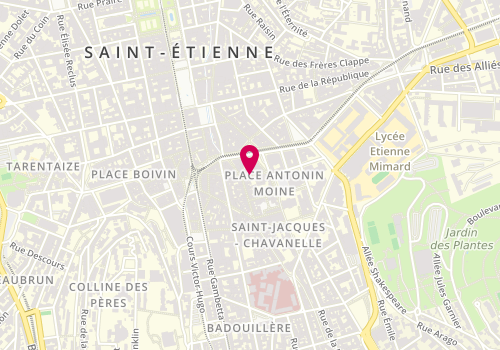 Plan de Sainté Boogie Store, 7 Rue Georges Dupré, 42000 Saint-Étienne