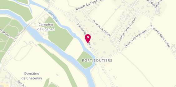Plan de Atelier Maurice Dupont, Adresse Exacte :
20 Rue de Port Boutiers, 16100 Boutiers-Saint-Trojan