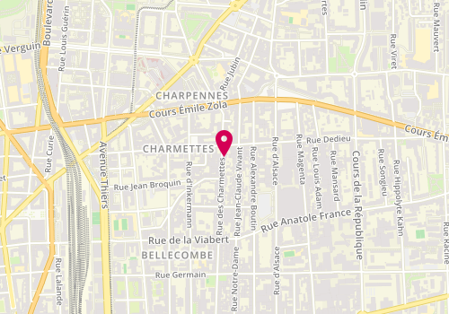 Plan de Diaz Guitar Service, 45 Rue des Charmettes, 69100 Villeurbanne