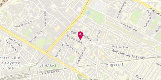 Plan de Archeterie et Lutherie Doucet, 25 Rue des Arènes, 49100 Angers