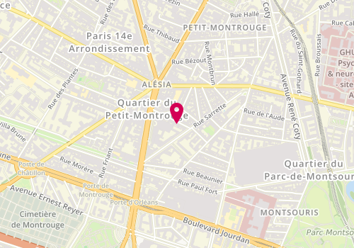 Plan de Direct Music, 5 Rue Alphonse Daudet, 75014 Paris