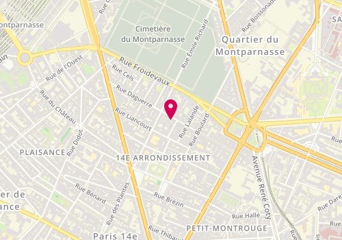 Plan de Livio Baldelli - Luthier à domicile, 45 Rue Daguerre, 75014 Paris