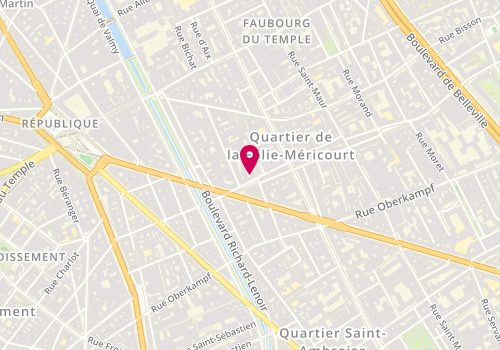 Plan de Patrick Charton Luthier, 9 Rue des 3 Bornes, 75011 Paris