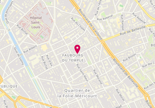 Plan de Mathieu Pradels Luthier, 99 Rue du Faubourg du Temple, 75010 Paris