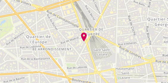 Plan de B Sabatier Luthier, 45 Rue de Rome, 75008 Paris