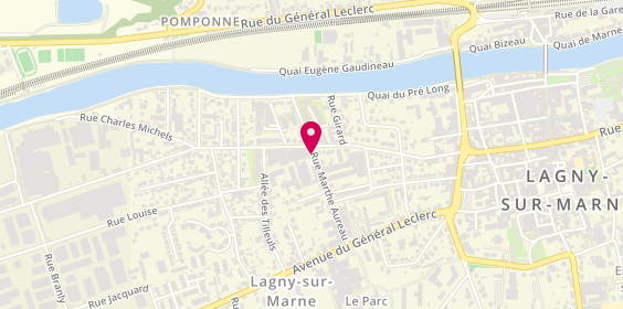 Plan de Seine et Marne Lutherie, 18 Rue Marthe Aureau, 77400 Lagny-sur-Marne