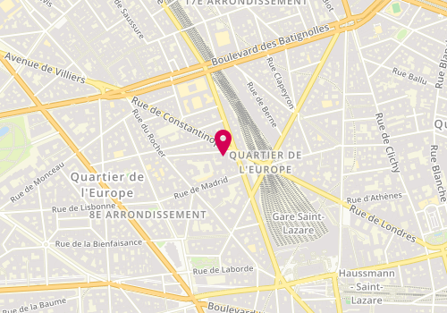 Plan de La Guitarreria, 5 Rue d'Édimbourg, 75008 Paris