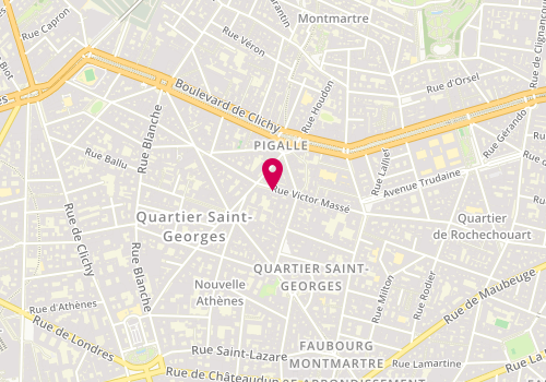 Plan de La Pédale, 37 Rue Victor Massé, 75009 Paris
