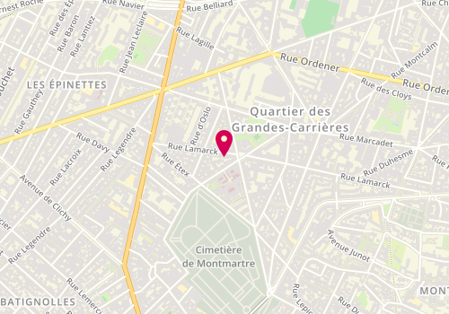 Plan de I.M.D (International Music Diffusion), 123 Rue Lamarck, 75018 Paris