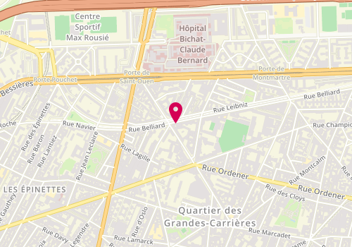 Plan de COQUET Charles, 165 Rue Belliard, 75018 Paris