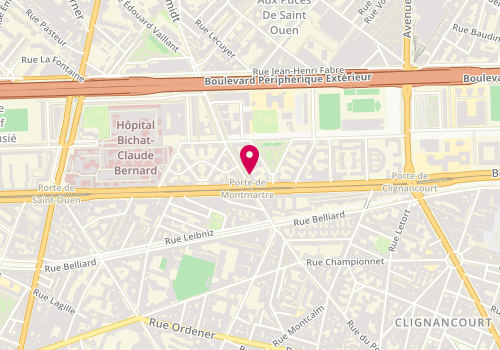 Plan de Le Point d'Accroche, 4 Avenue de la Porte de Montmartre, 75018 Paris