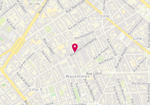 Plan de Cash-Web Lille Gambetta, 299 Rue Léon Gambetta, 59000 Lille