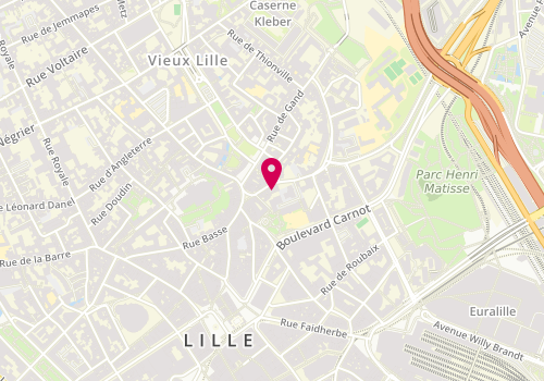 Plan de JM Panhaleux Luthier Archetier, 16 Rue Saint Jacques, 59000 Lille